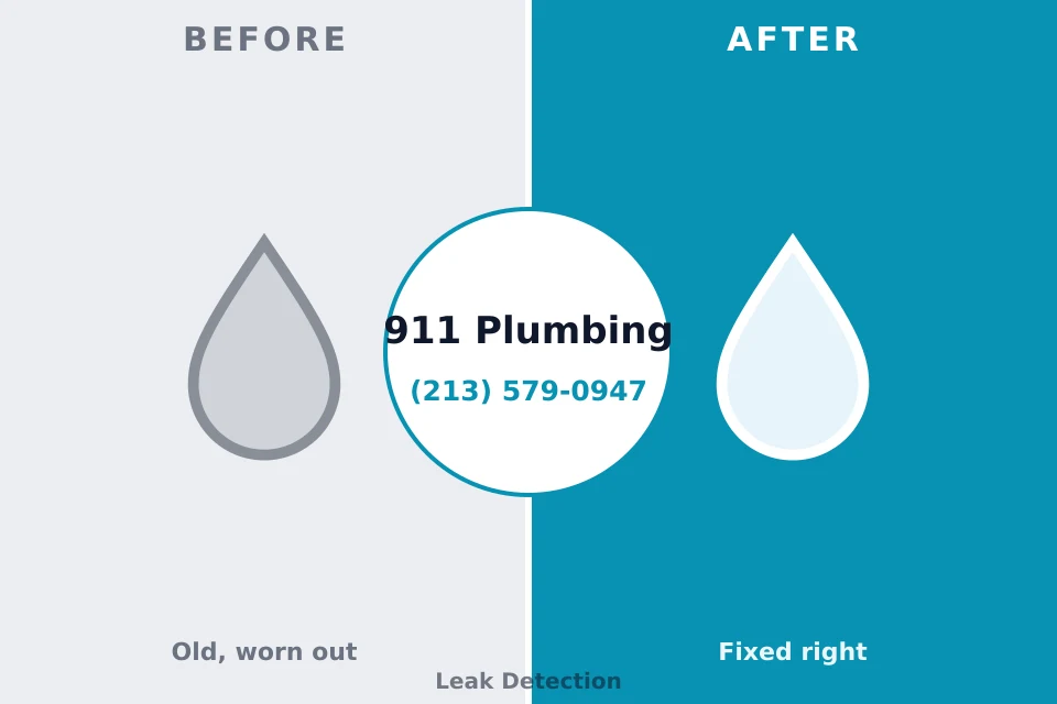 Before and after: plumbing repair Boyce, LA